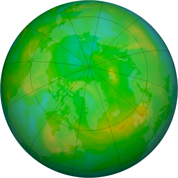 Arctic ozone map for 11 July 2001